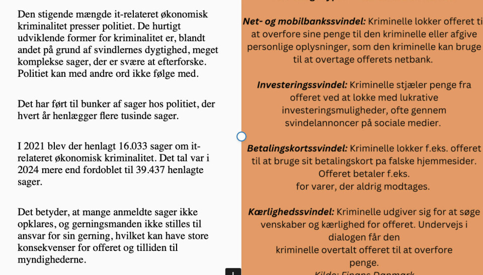 Politiet halter efter svindlerne: Behov for styrket uddannelse