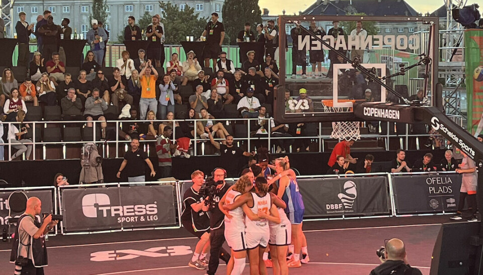 The Dutch team embrace after becoming champions of Europe once again