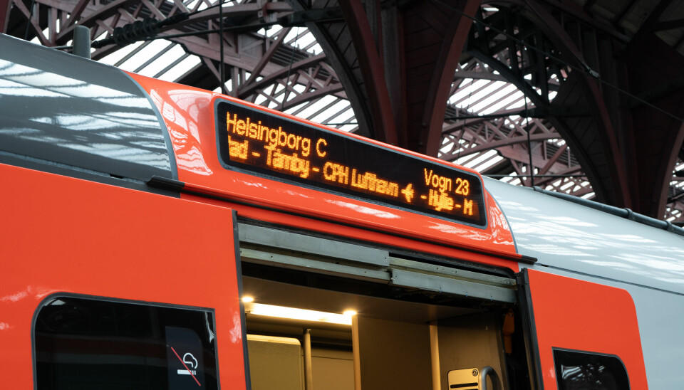Cross-border train takes off from Copenhagen to Helsingborg on Sep. 11 evening.
