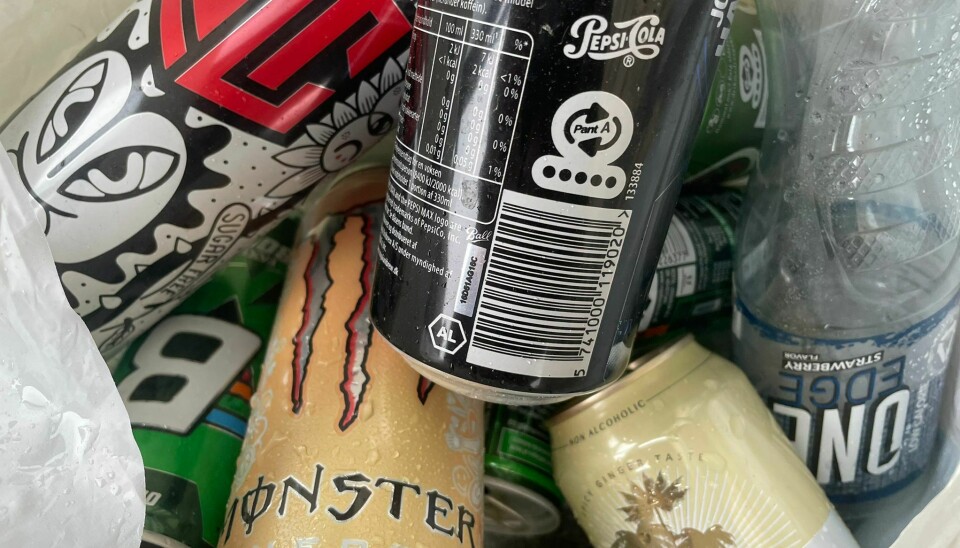 Cans and bottles gathered thanks to Denmark’s “pant” deposit system.