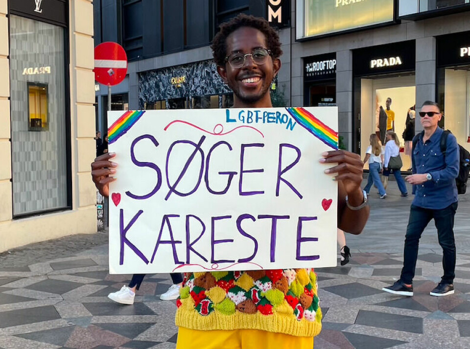 Jan Mikkel Nyonyintono is ‘seeking a boyfriend’ in the centre of Copenhagen.