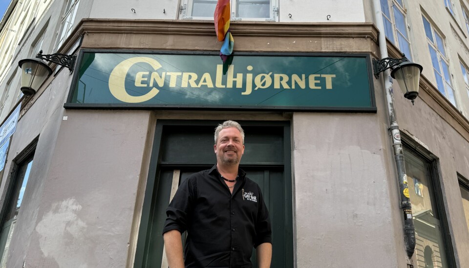 Kenny Hoffland stands outside of Centralhjørnet, meaning 'central corner' in English, in Copenhagen on Friday, Sep. 12, 2025. (Travis Raburn)