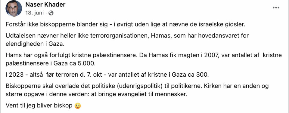 Skærmbillede fra Facebook, 17.september