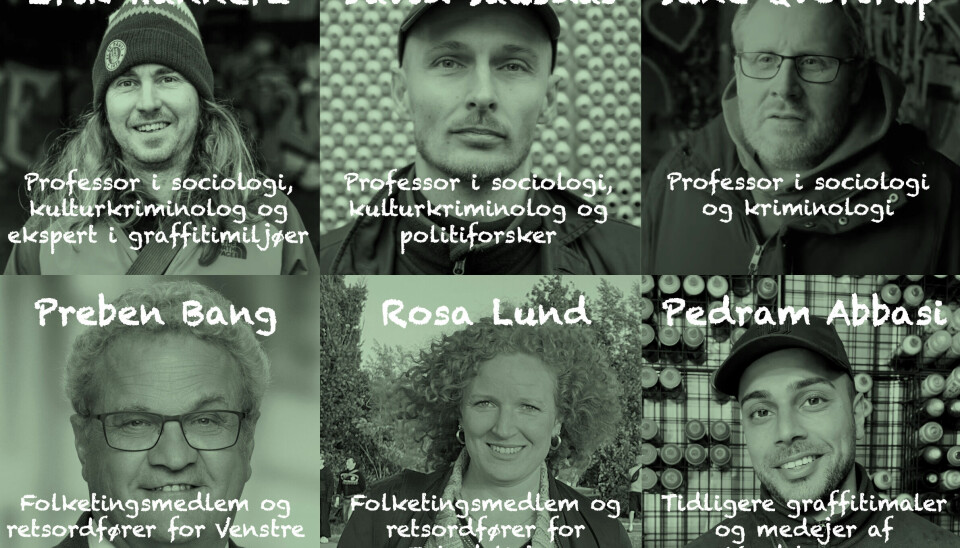 Fra højre til venstre. Erik Hannerz. Foto: Emil Langvad. David Sausdal. Foto: Arthur J . Cammelbeeck. Sune Qvortrup. Foto: Aalborg Universitet. Preben Bang. Foto: Venstre. Rosa Lund. Foto: Estefania Bozzo. Pedram Abbasi. Foto: Estefania Bozzo