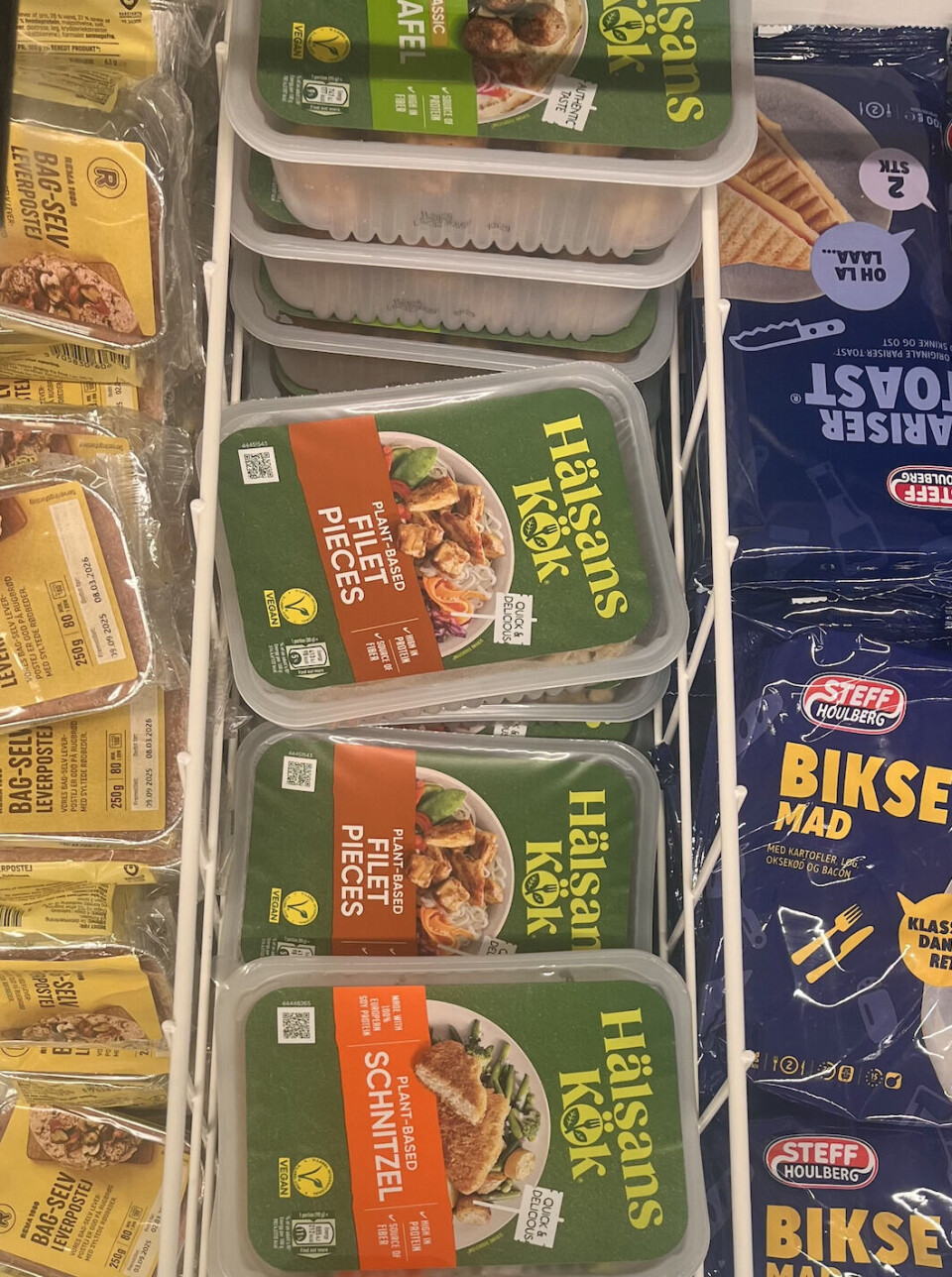 Planteschnitzel og -filet kan findes i størstedelen af danske supermarkeder.