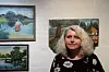 Liudmyla Radych, taken at the NAIV Exhibition at Ukraine House in Copenhagen. Photographer: Connor Watson